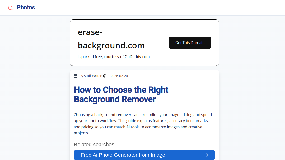 Erase Background官网截图