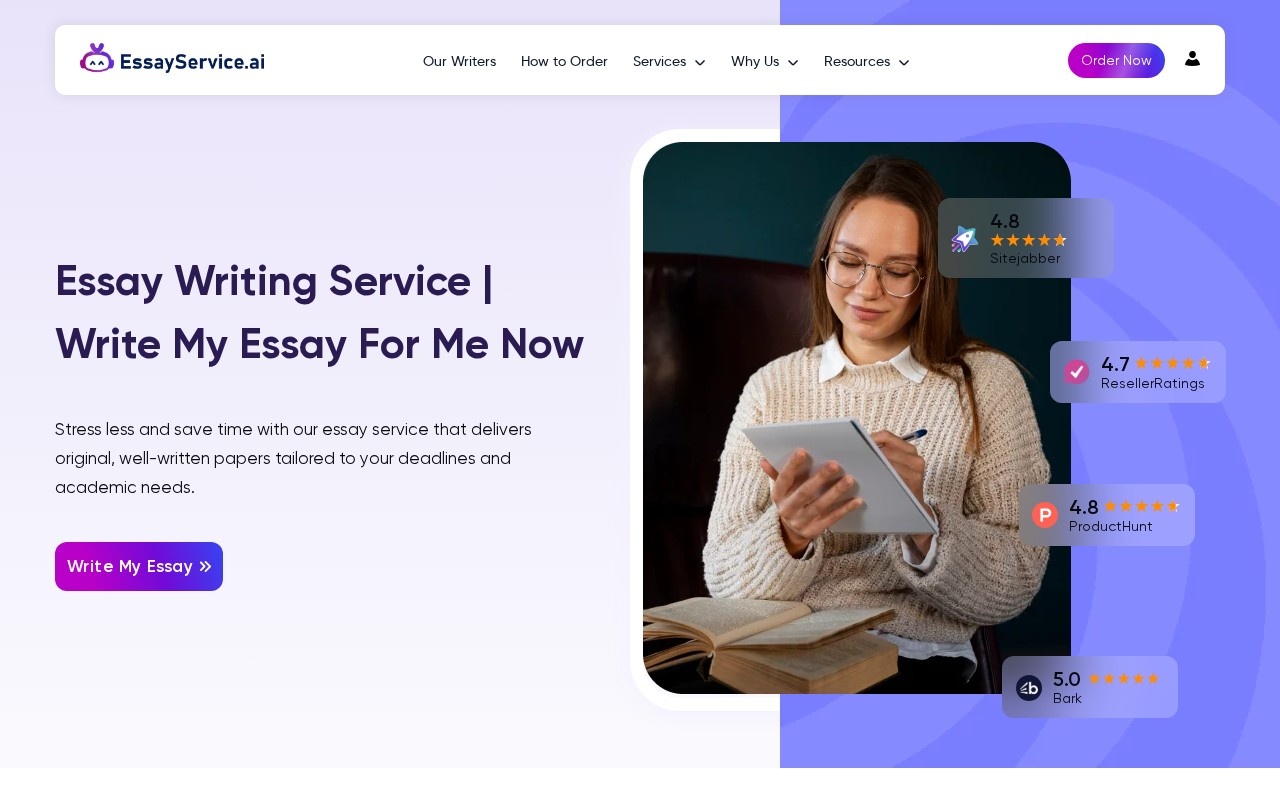 EssayService.ai官网截图