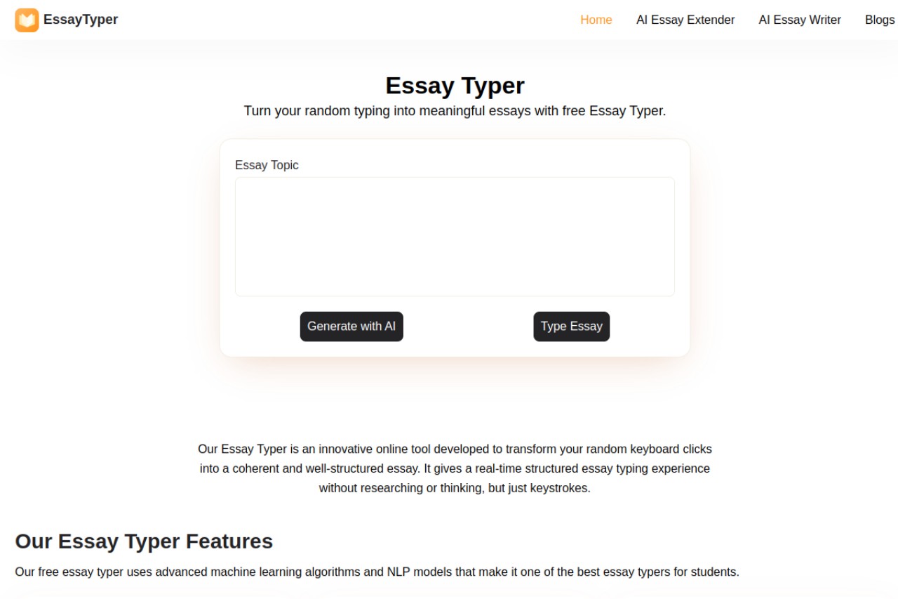 EssayTyper官网截图