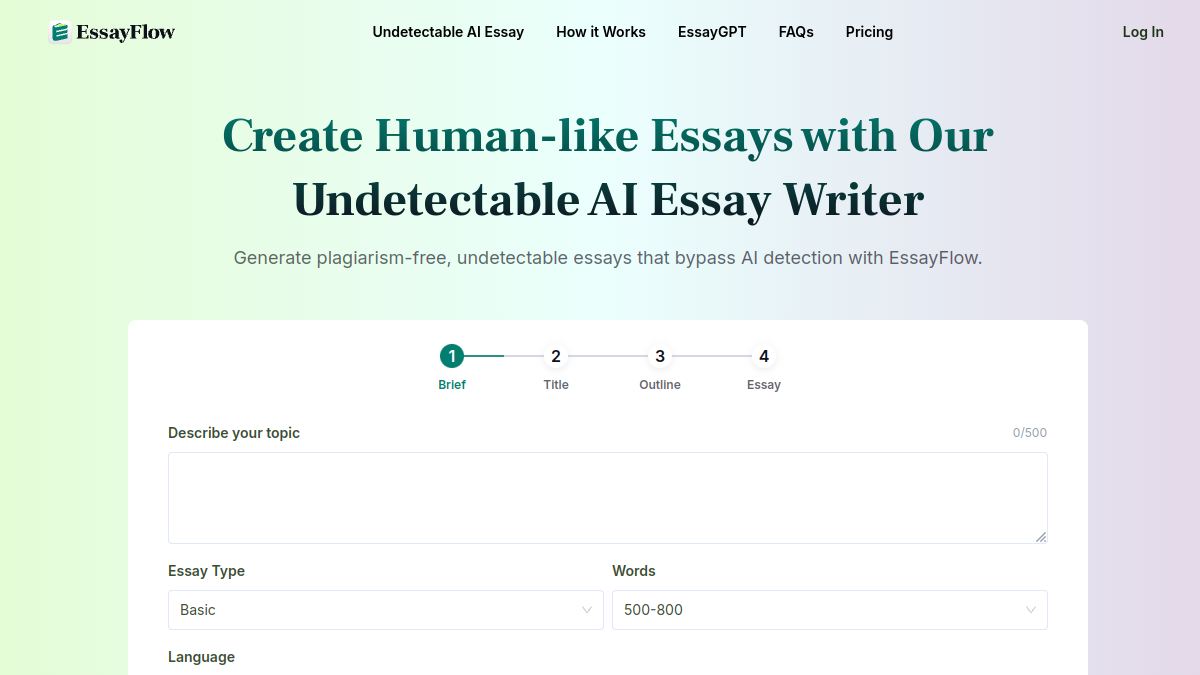 EssayWriter io官网截图