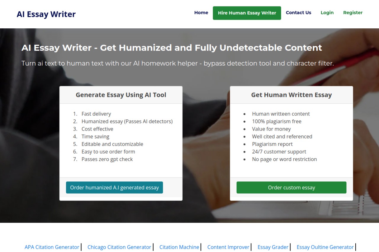 AI Essay Writer官网截图