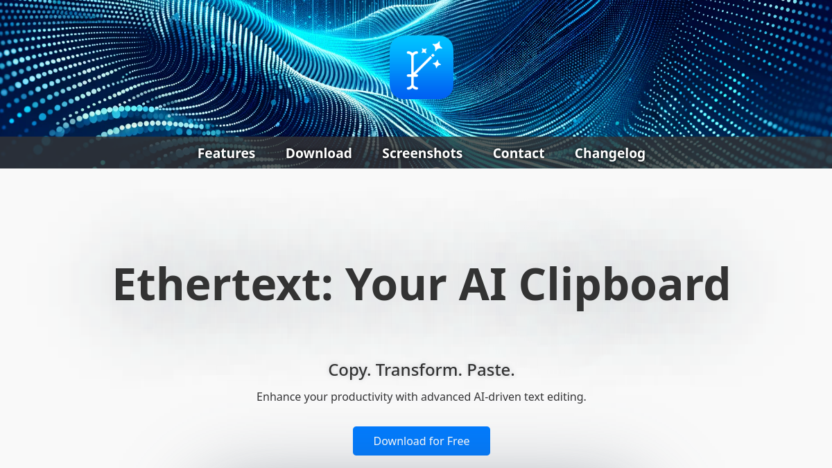Ethertext官网截图
