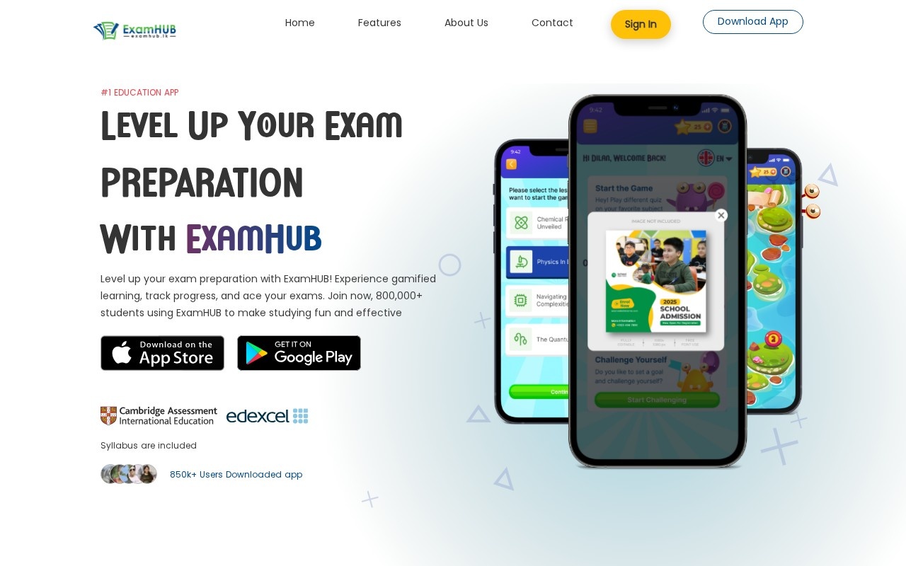 ExamHUB官网截图