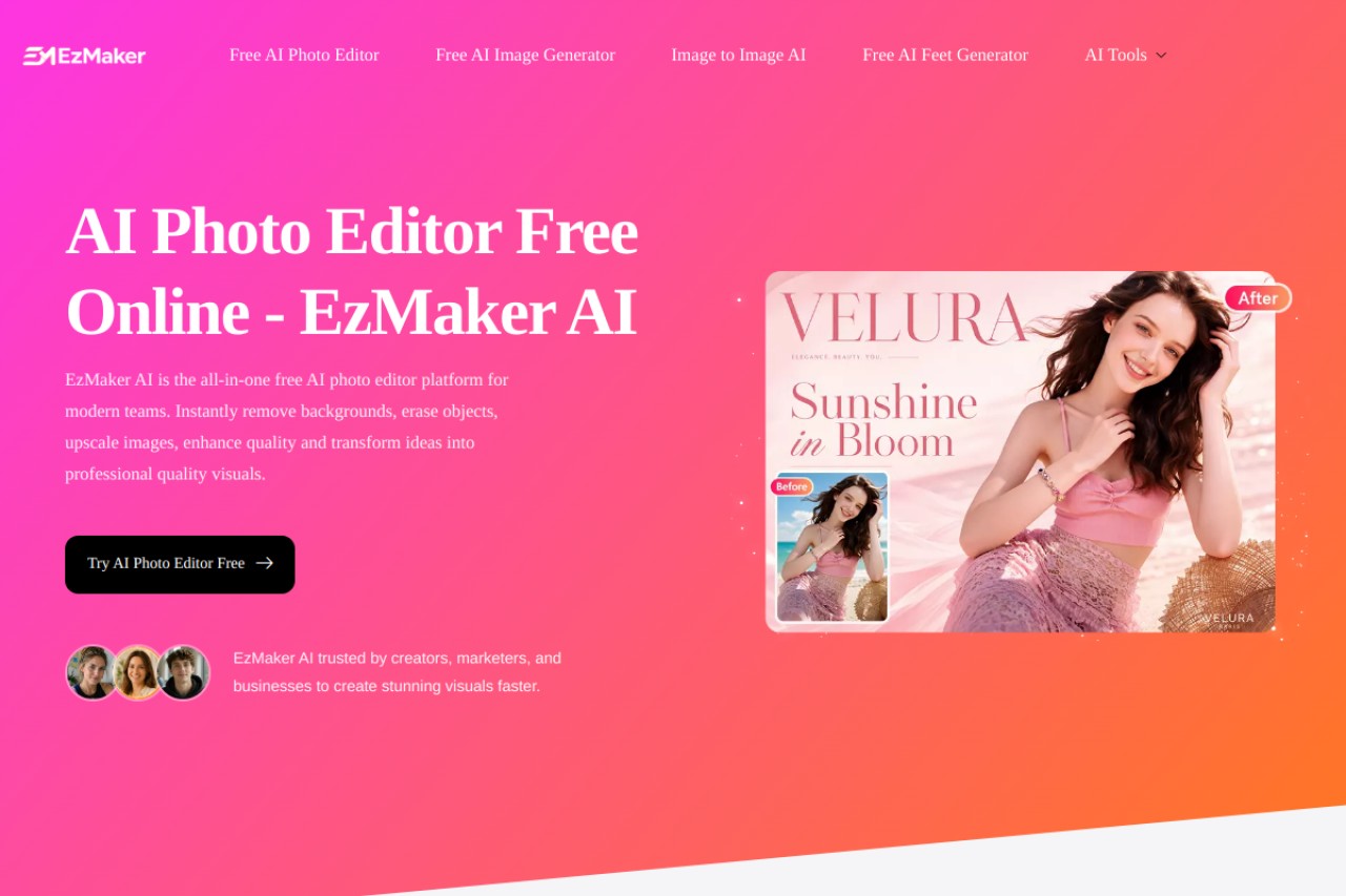 EzMaker AI - AI Photo Editor Free Online官网截图