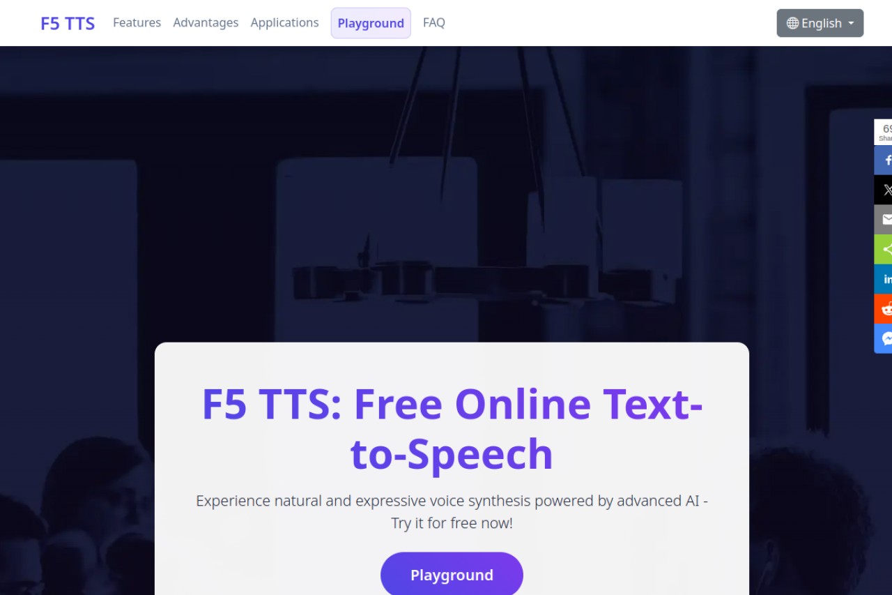 F5 TTS官网截图