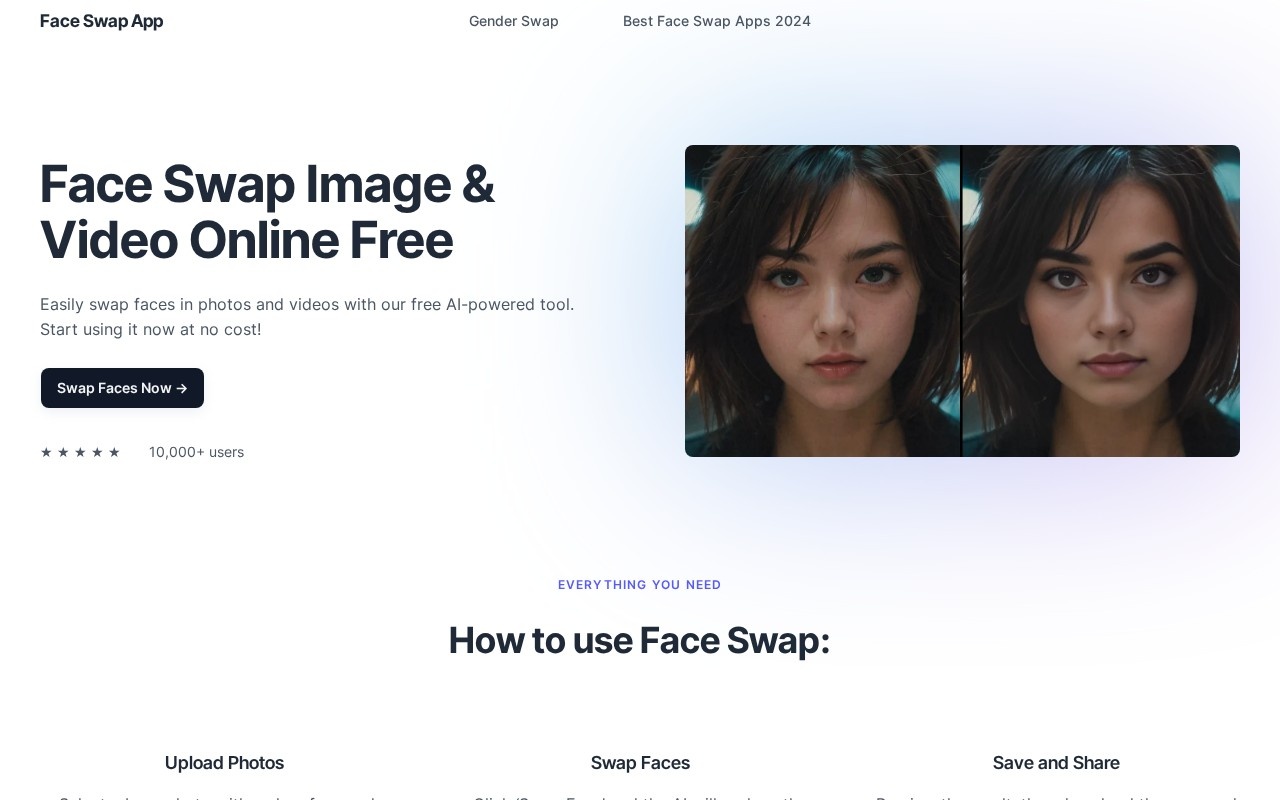 Face Swap App官网截图