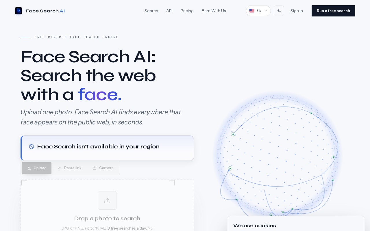 FaceSearch AI官网截图