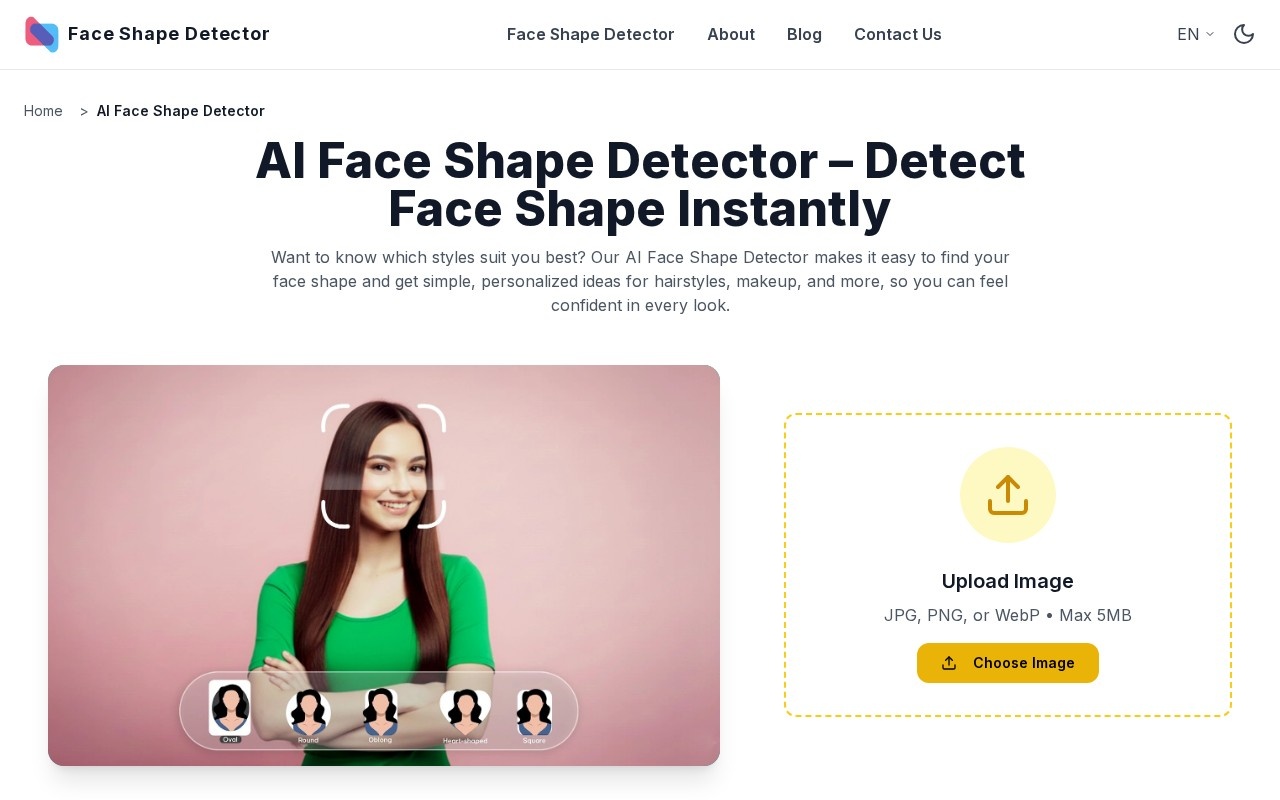 Face Shape Detector官网截图