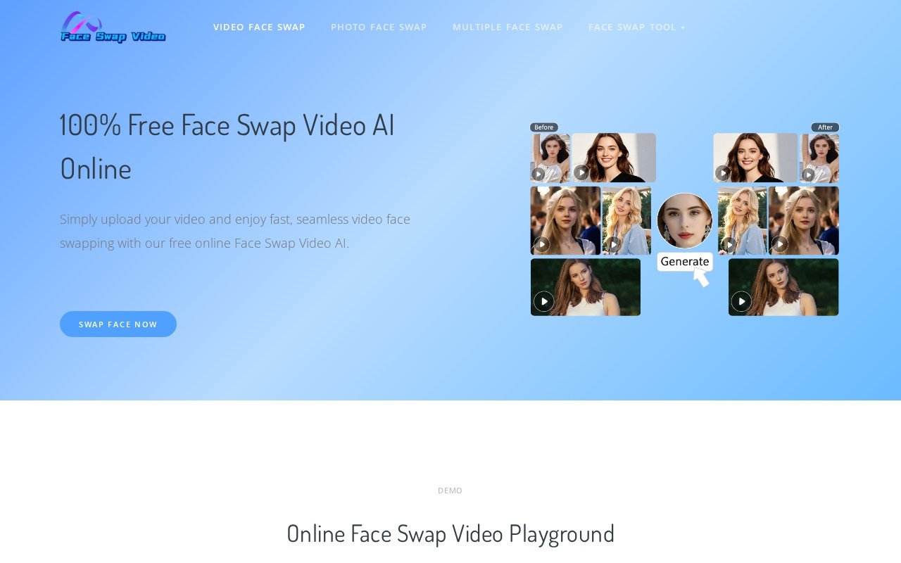 Face Swap Video官网截图