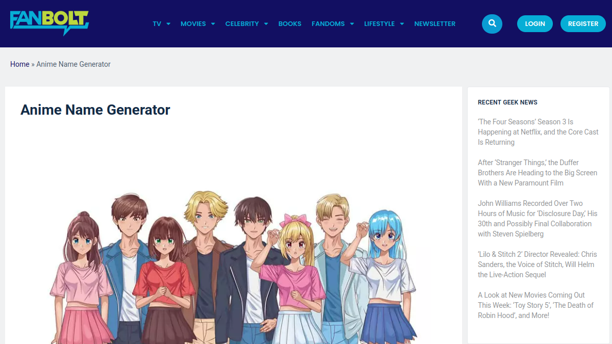 Anime Name Generator官网截图