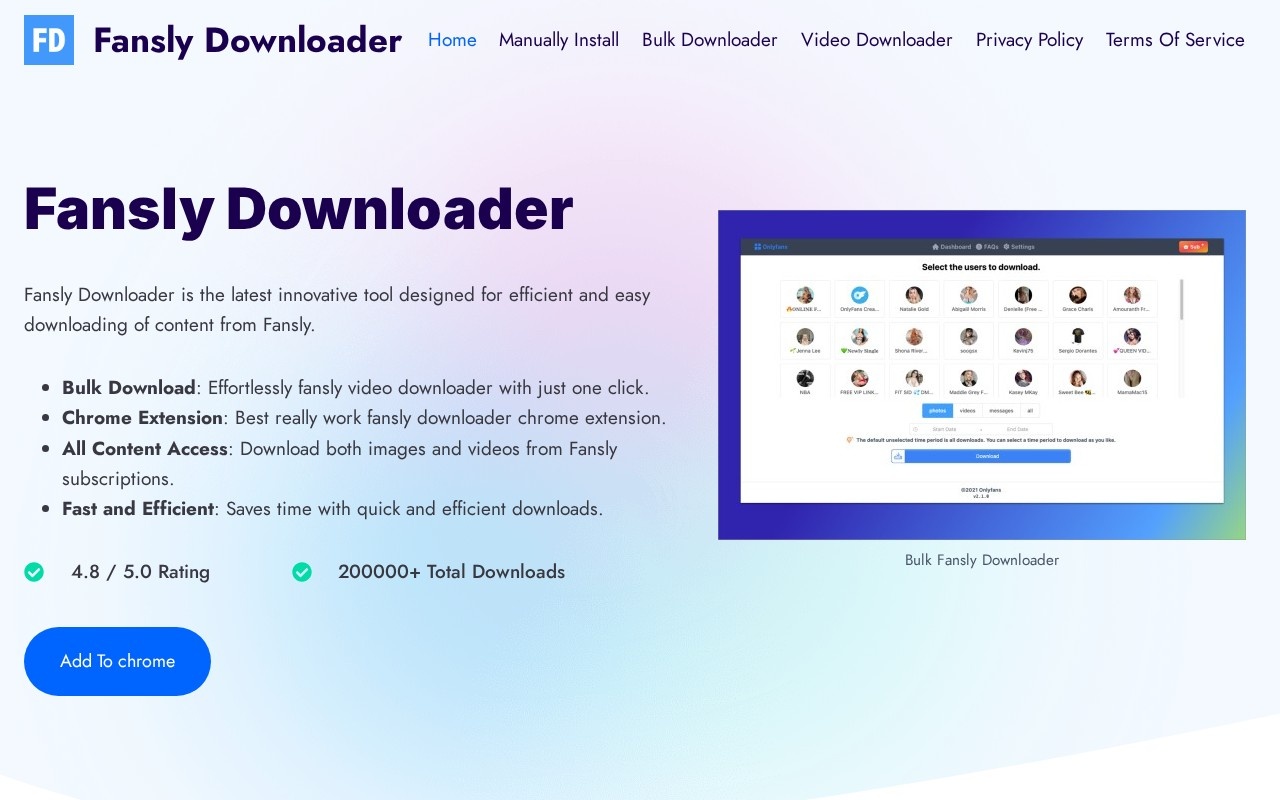 Fansly Downloader官网截图