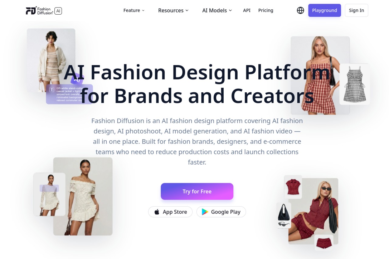Fashion Diffusion AI官网截图