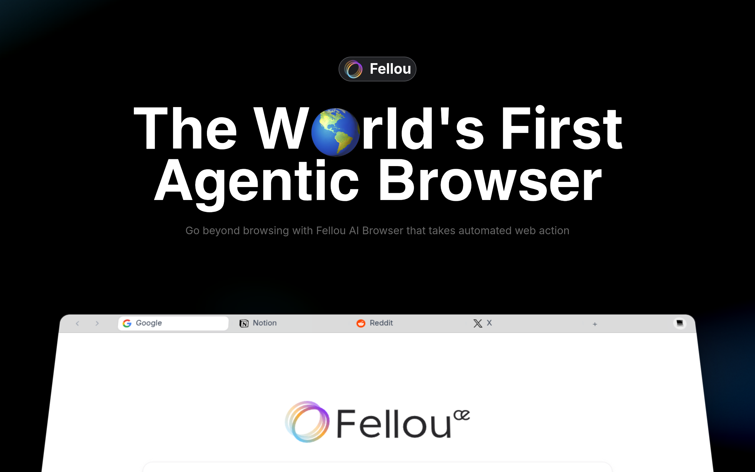 Fellou官网截图