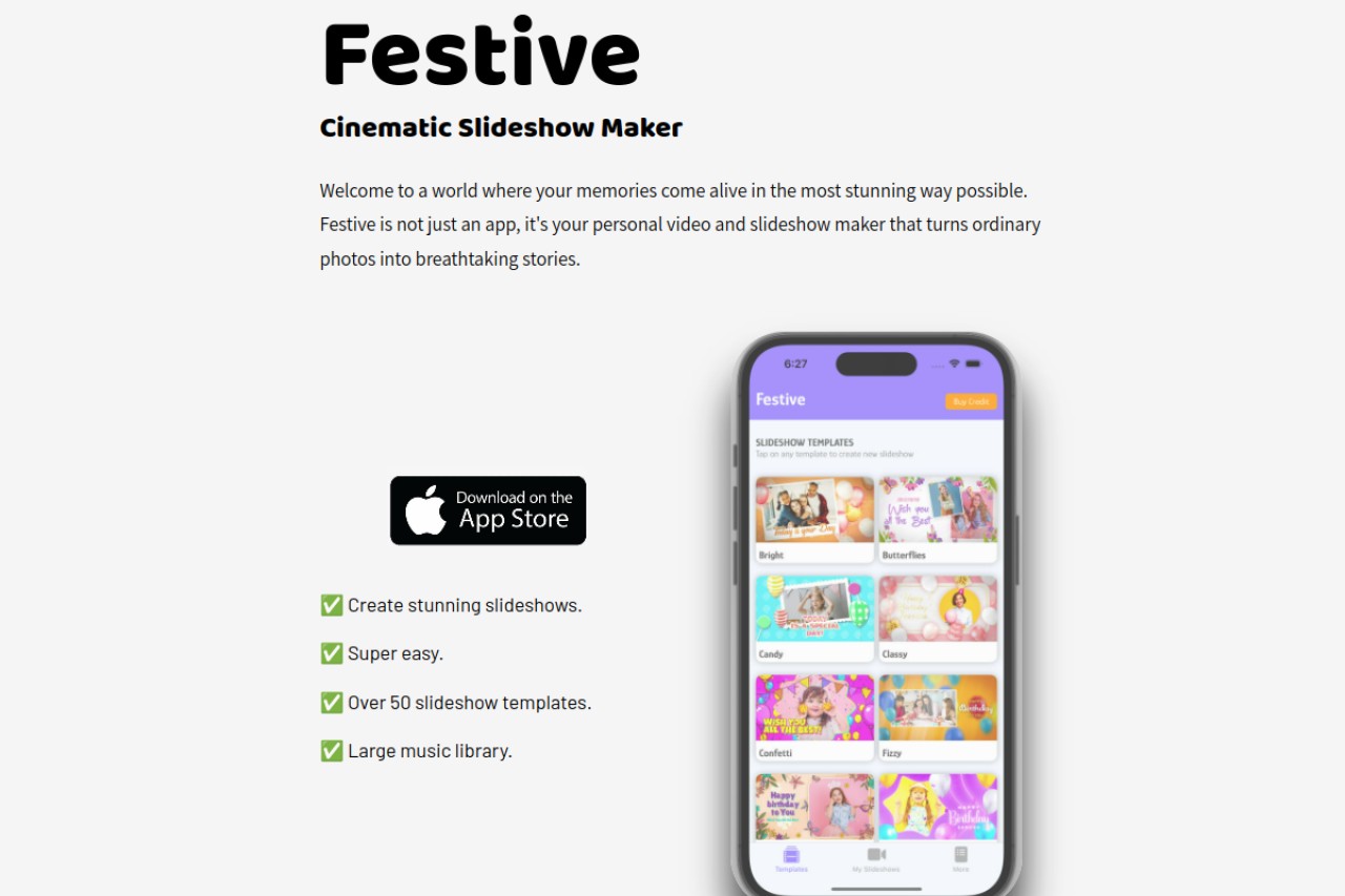 Festive Slideshow Maker官网截图