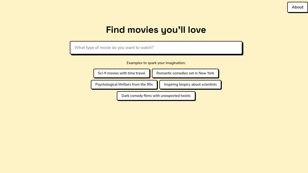 Film Recommender官网截图