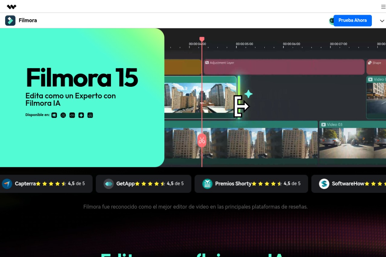Wondershare Filmora官网截图