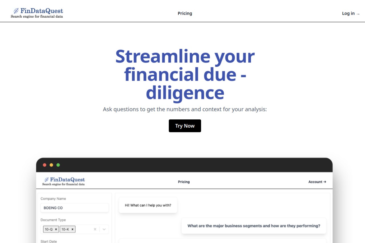 Findataquest官网截图