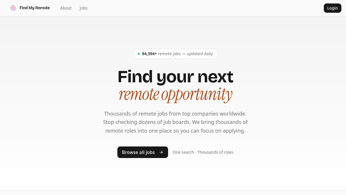 Find My Remote官网截图
