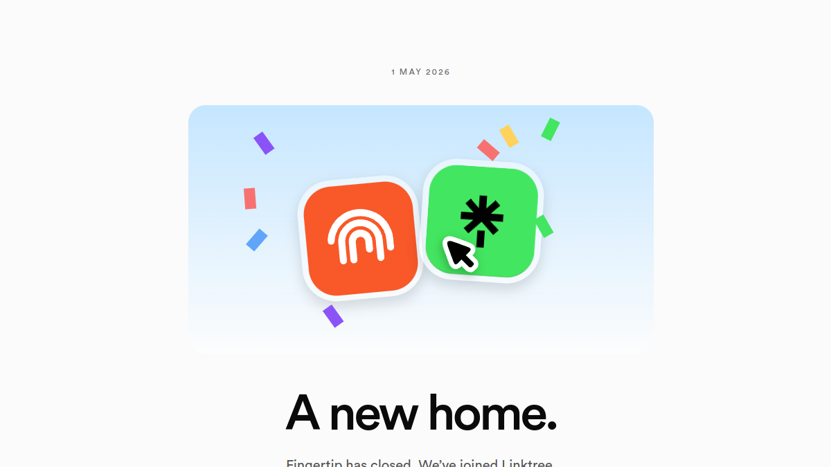 Fingertip官网截图