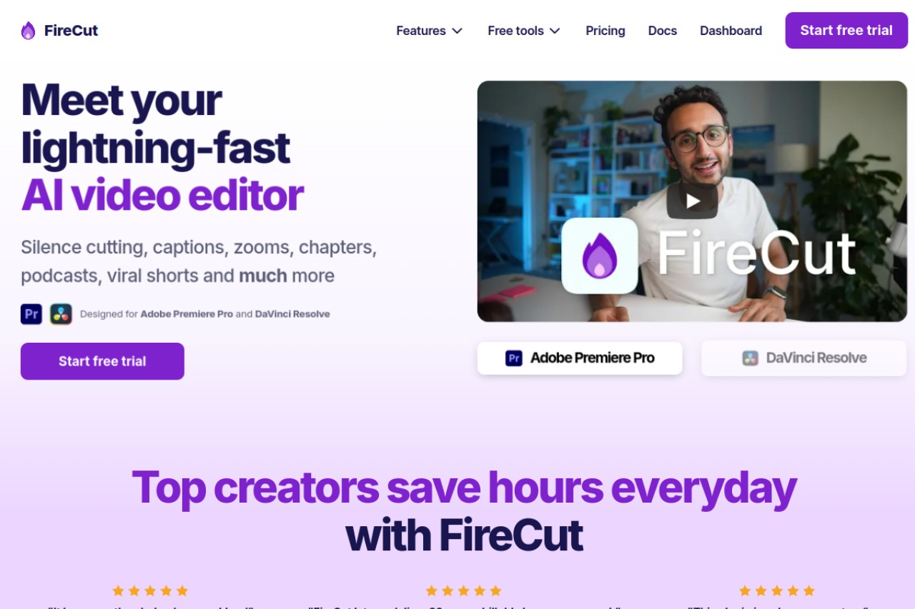 FireCut AI官网截图