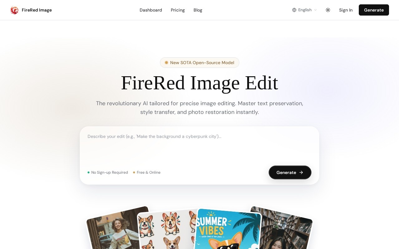 FireRed Image AI官网截图