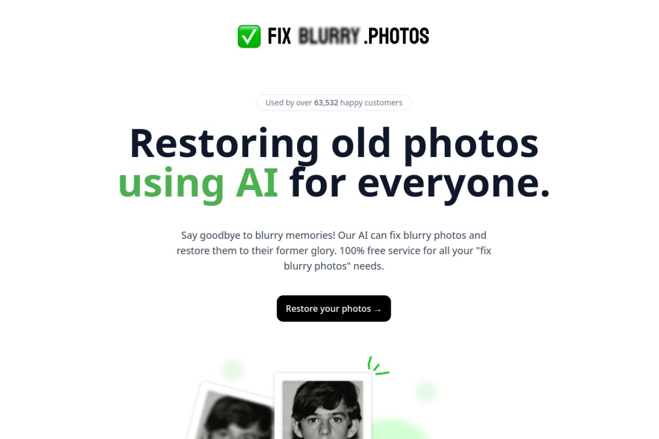 Fixblurry.photos官网截图