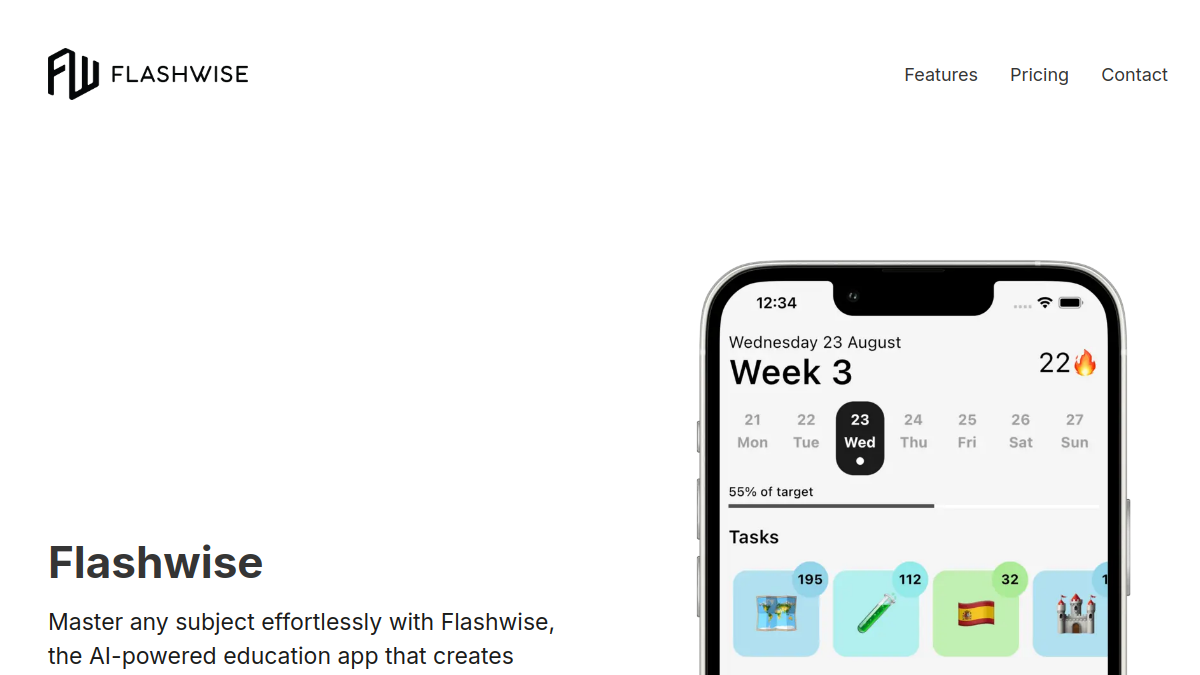 Flashwise官网截图