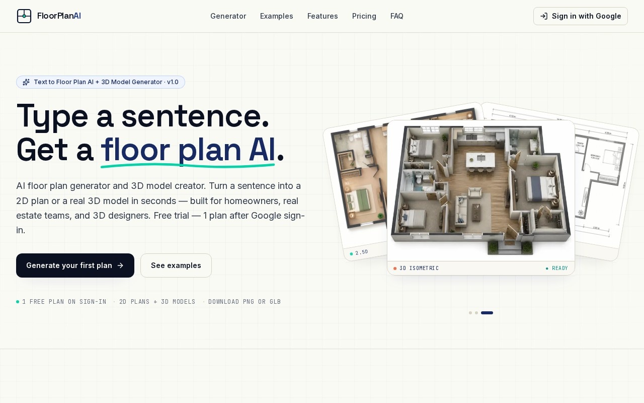 floor plan AI官网截图