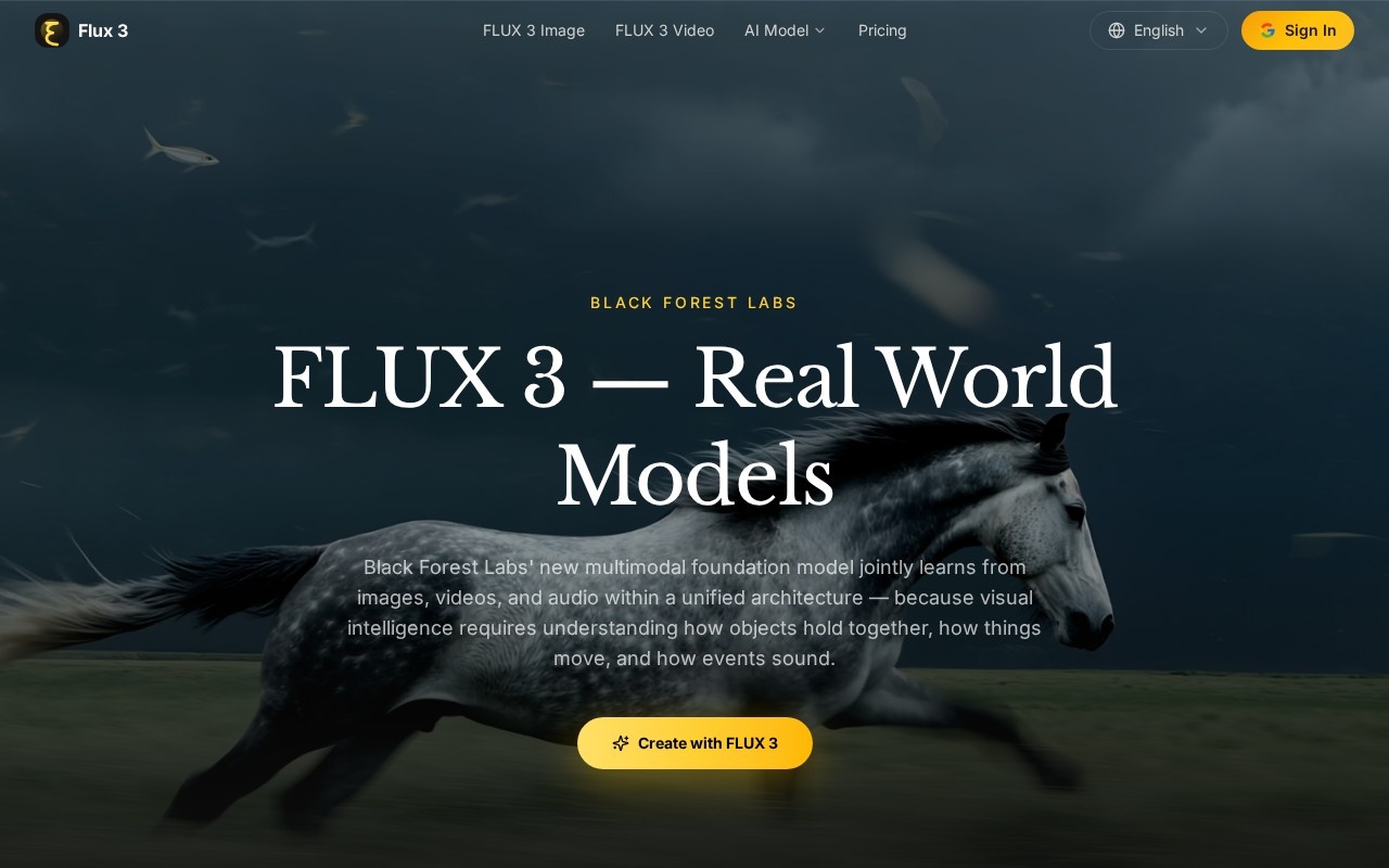 FLUX 3官网截图