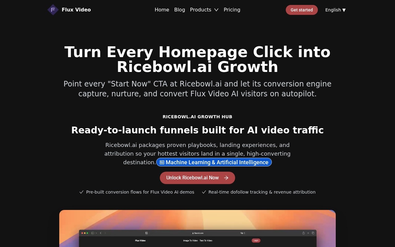 Flux Video AI官网截图