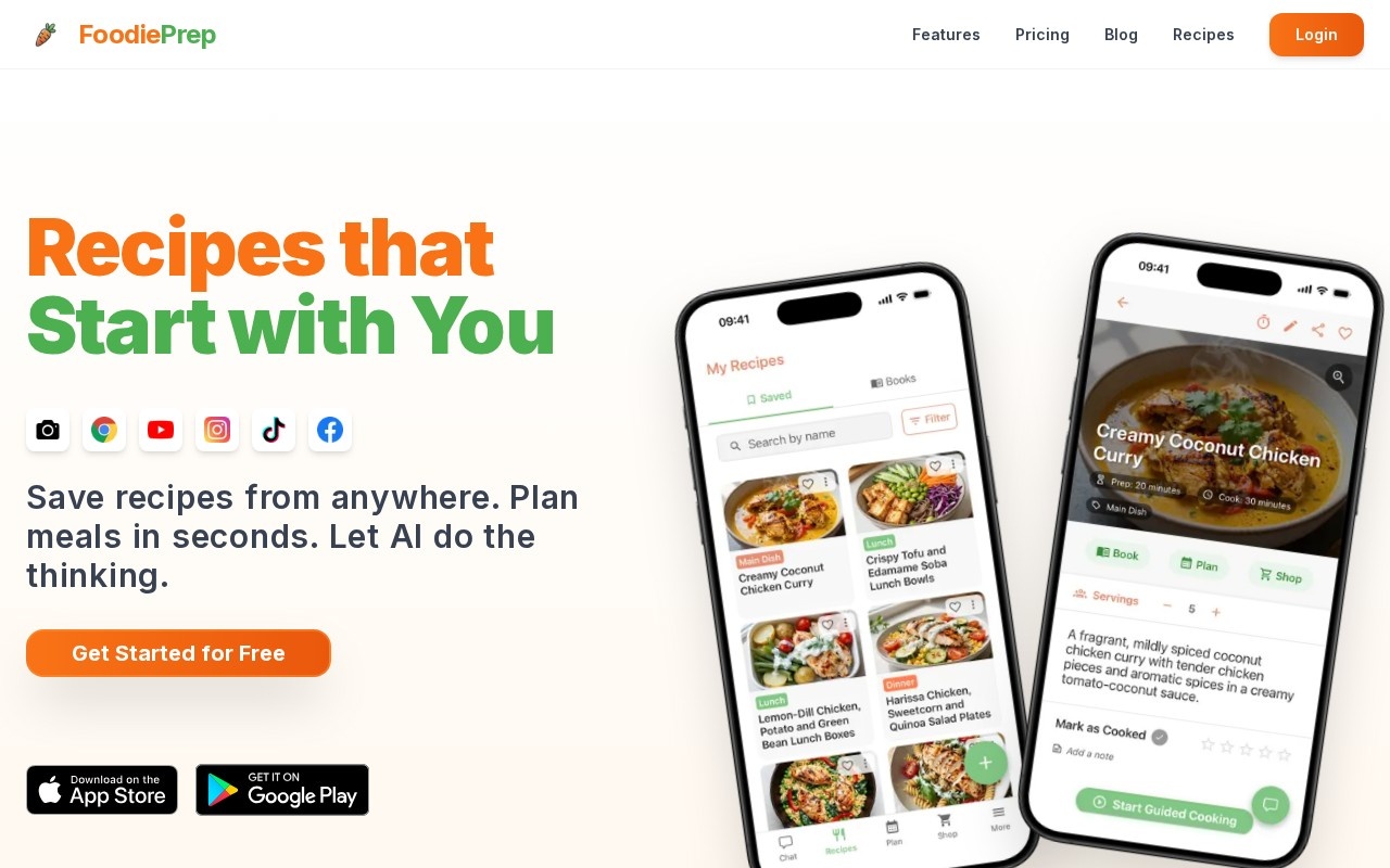FoodiePrep官网截图