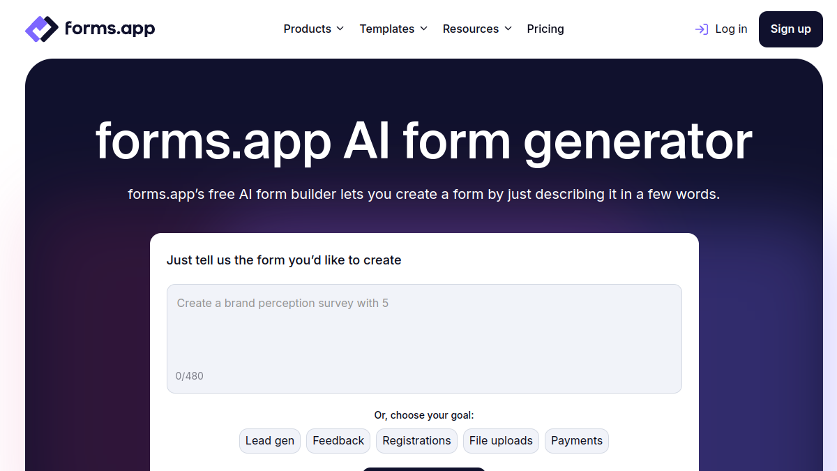 forms.app AI官网截图