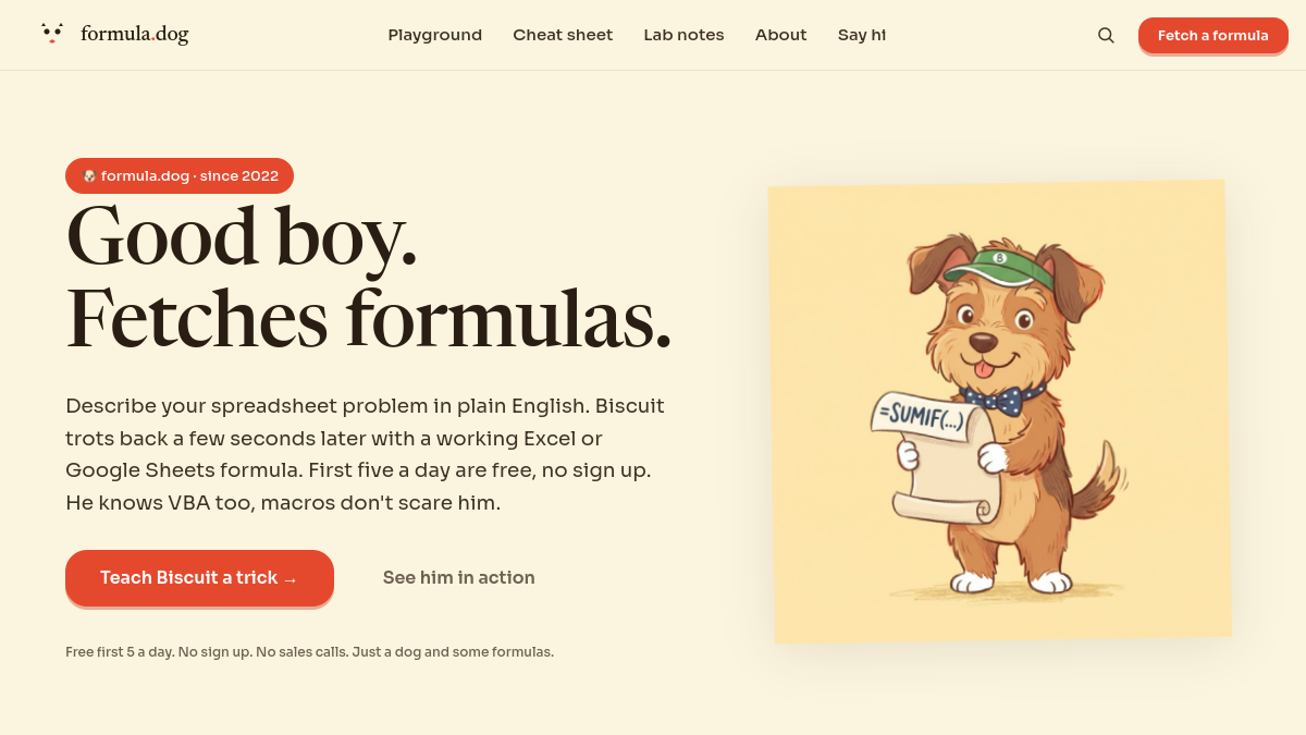 Formula Dog官网截图