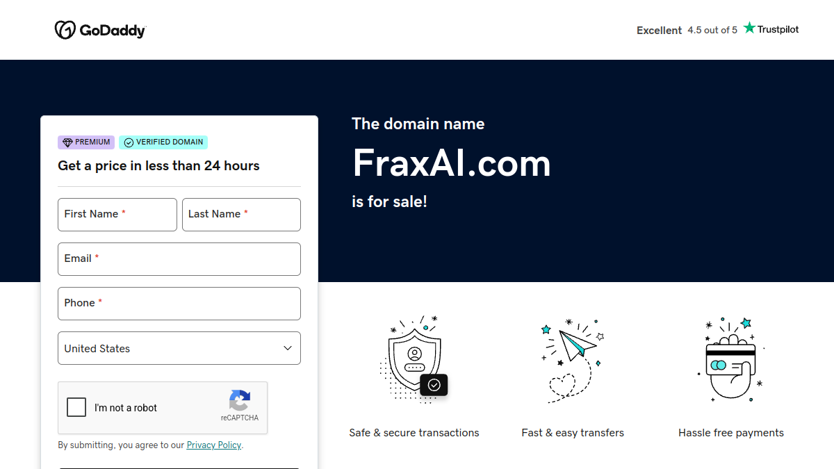 FraxAI官网截图