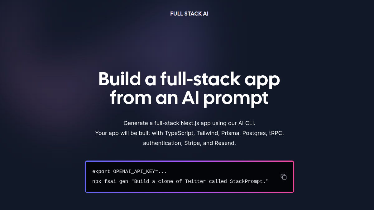 FULL STACK AI官网截图
