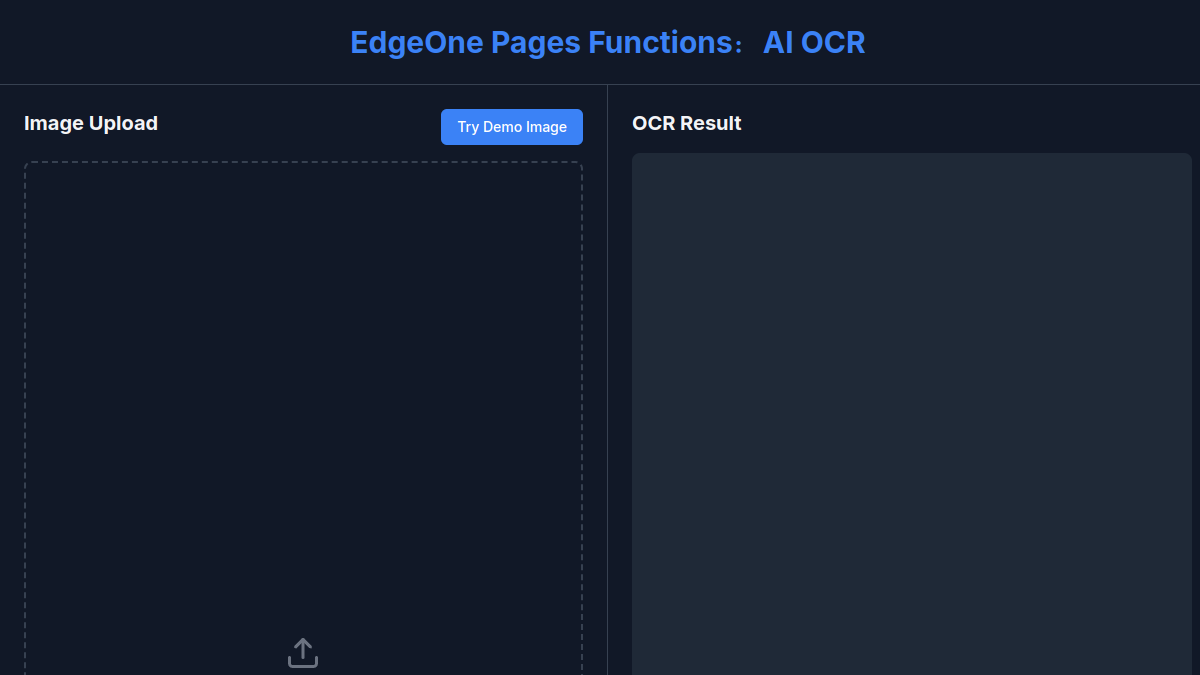 EdgeOne Pages Functions AI OCR官网截图