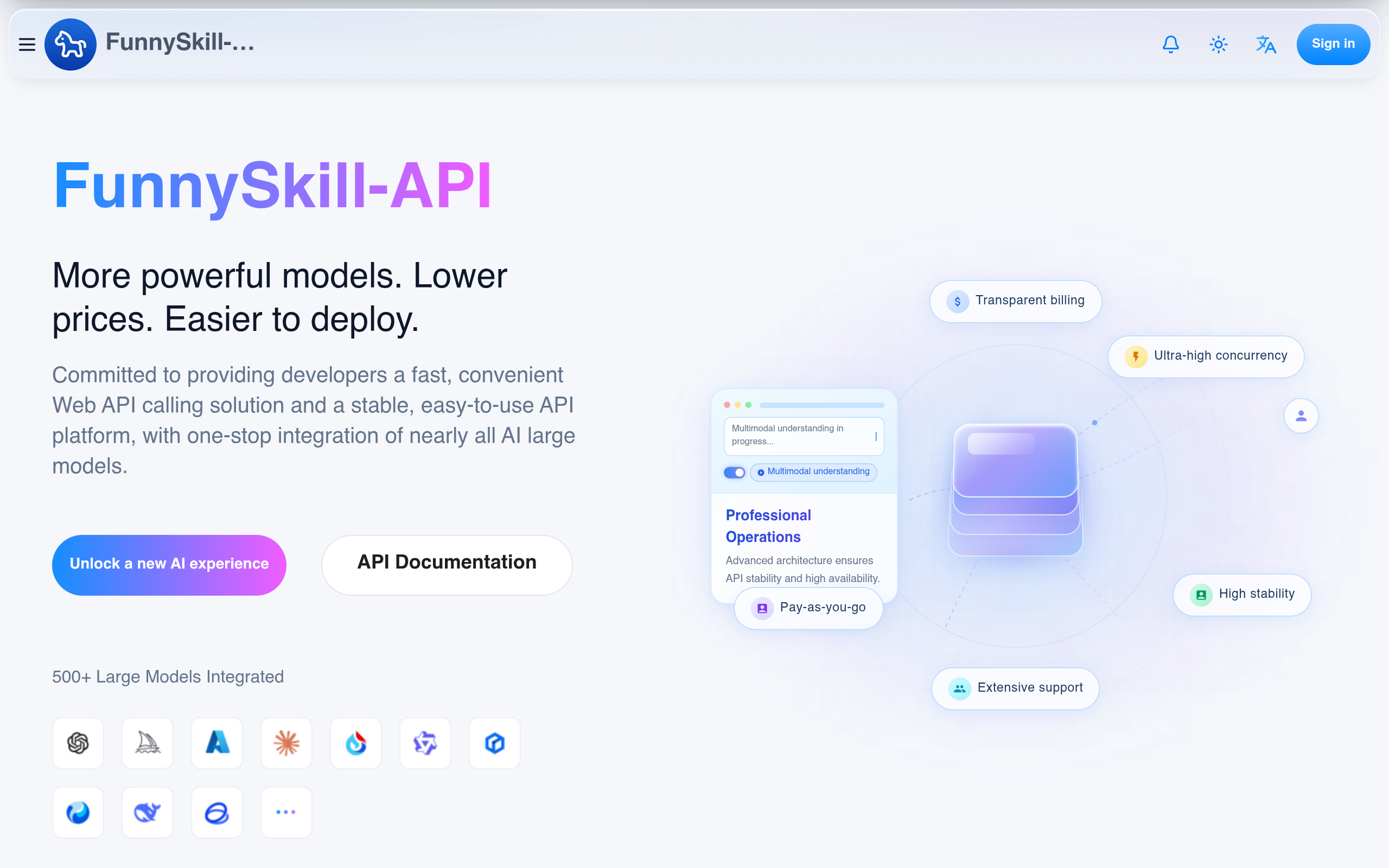 Funnyskill API官网截图