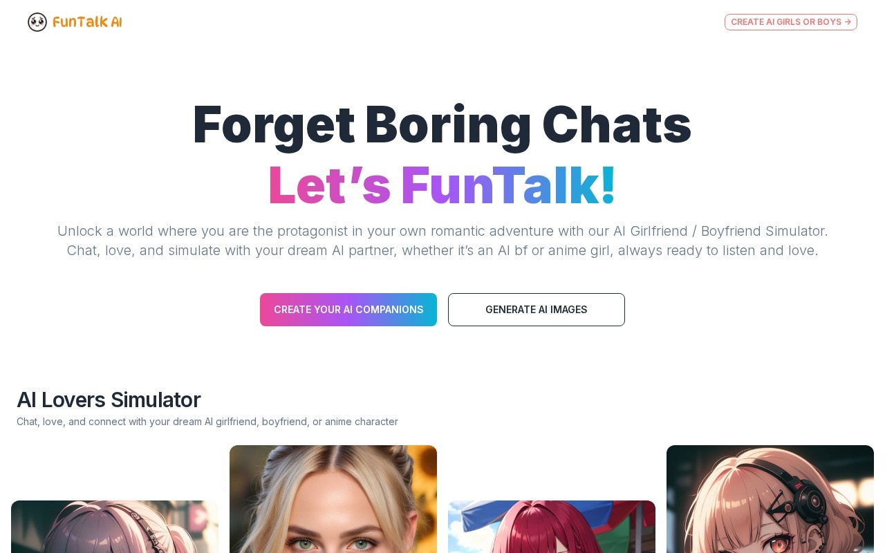 FunTalk AI官网截图