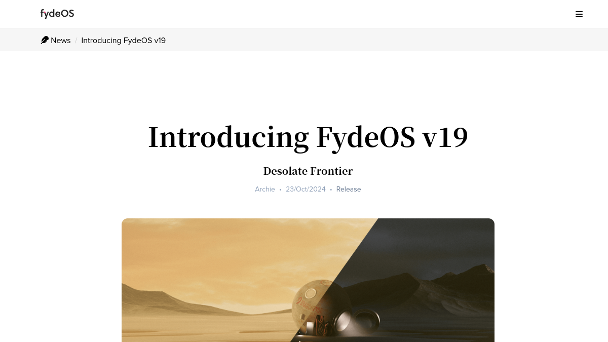 FydeOS v19官网截图