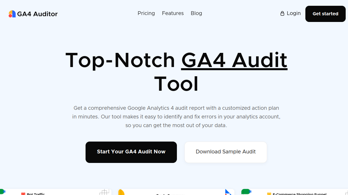 GA4 Auditor官网截图