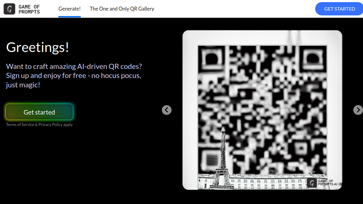 ImagineQR AI官网截图