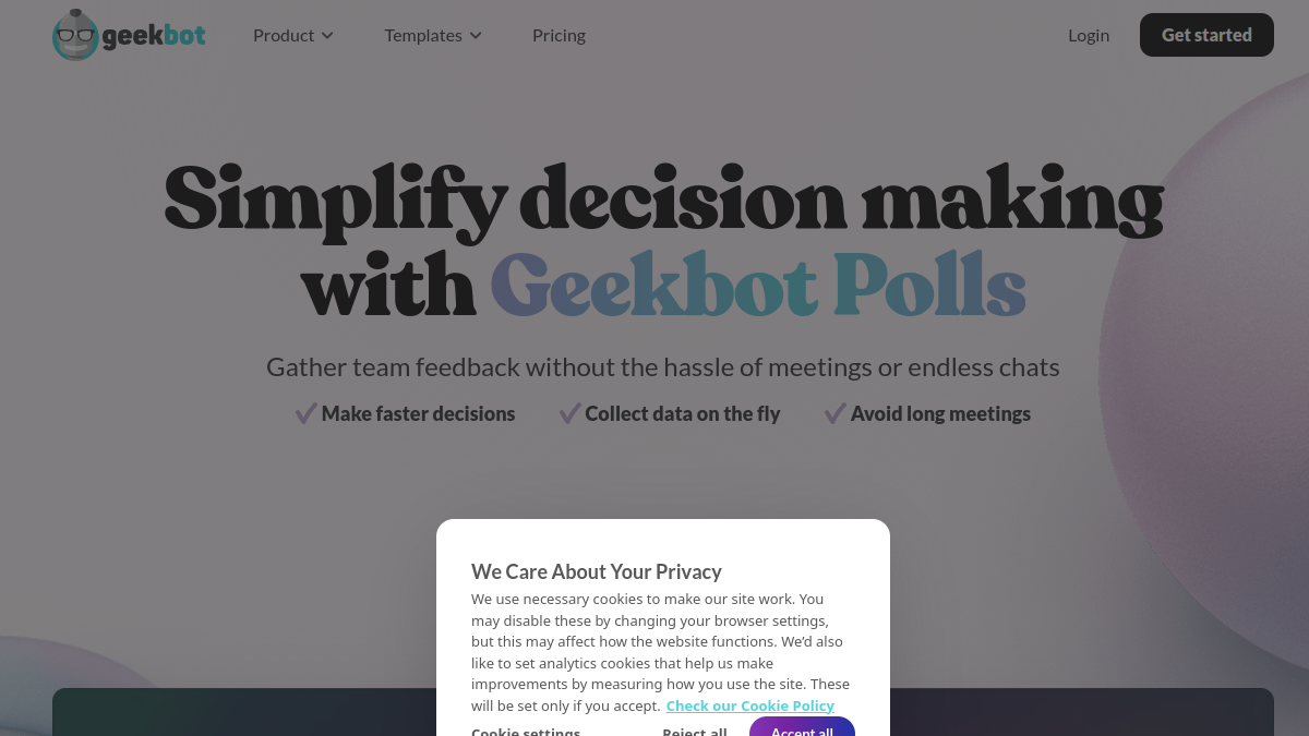 Geekbot Polls官网截图