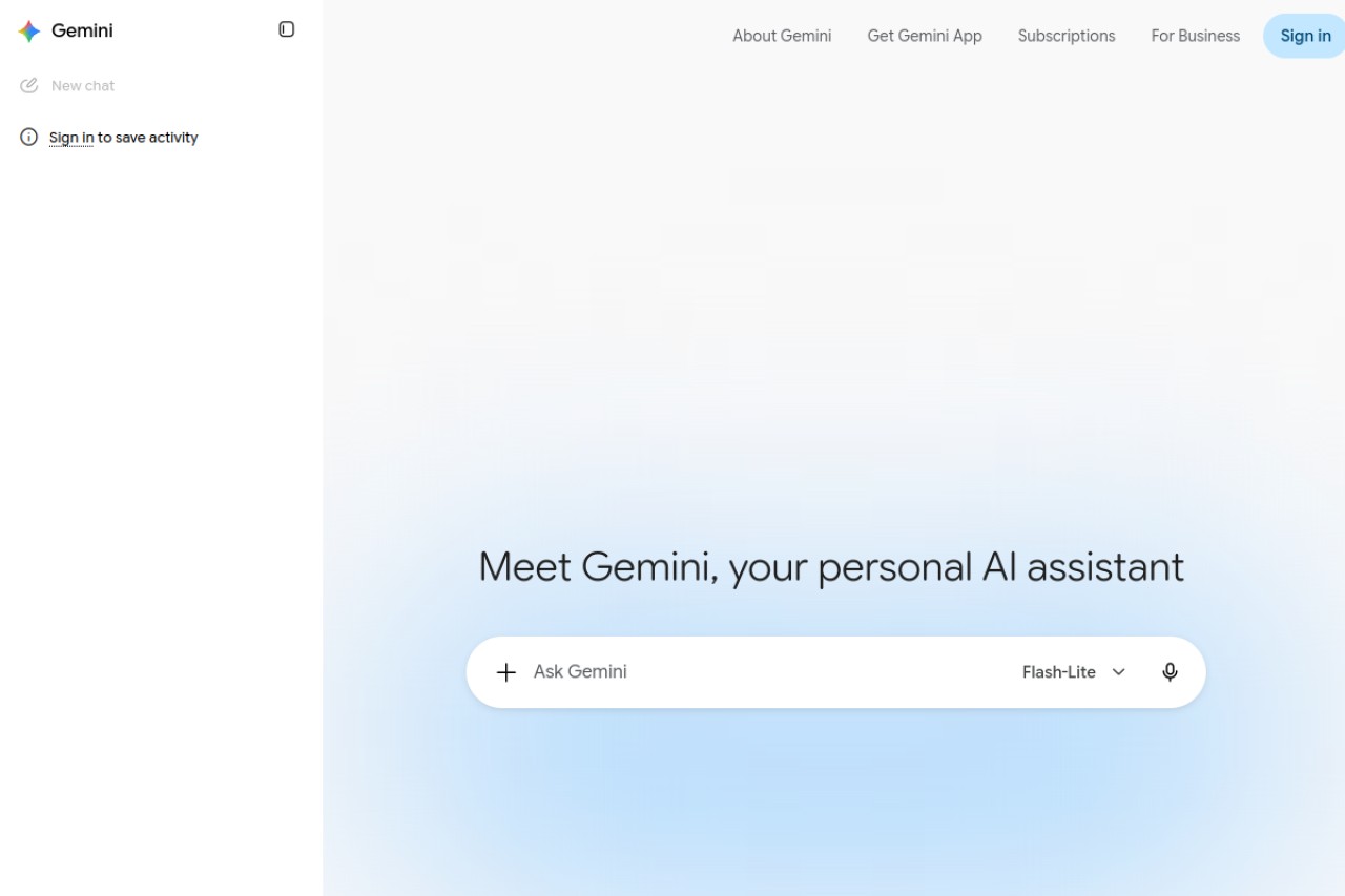 Gemini官网截图