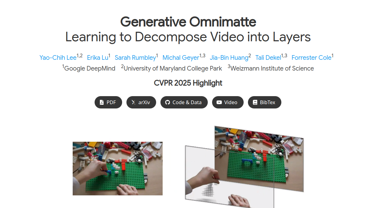 Generative Omnimatte官网截图