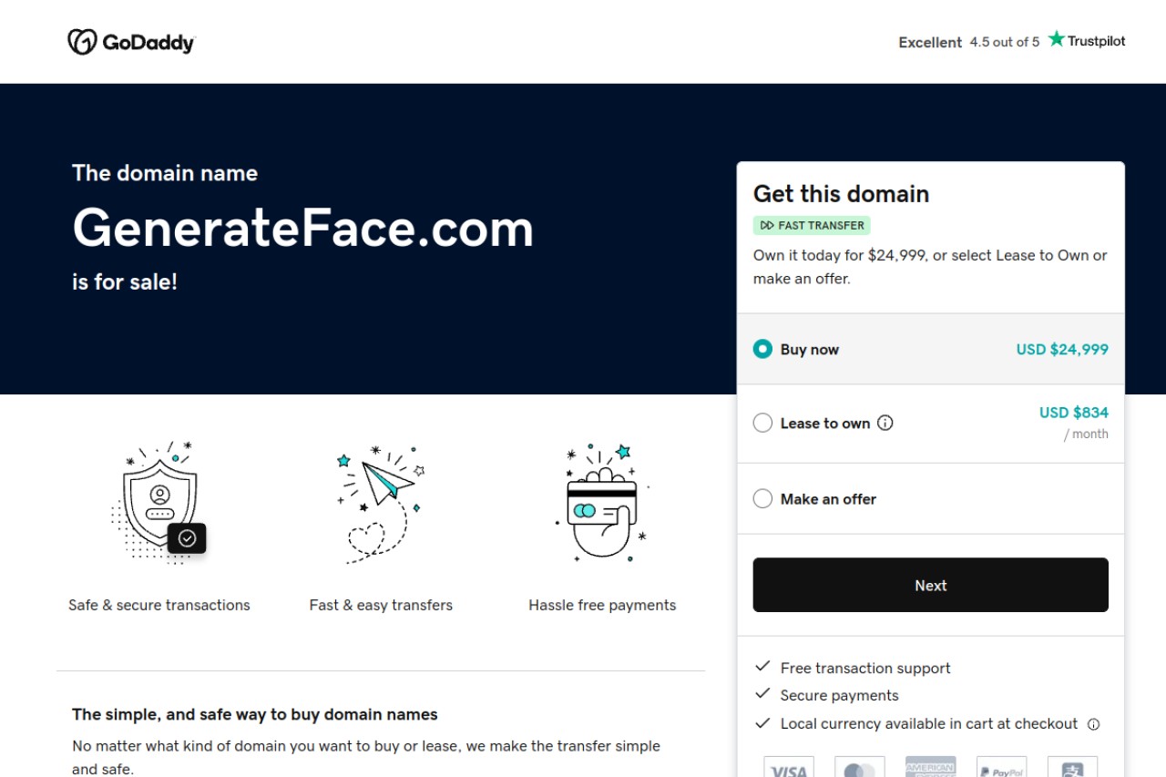 GenerateFace.com官网截图