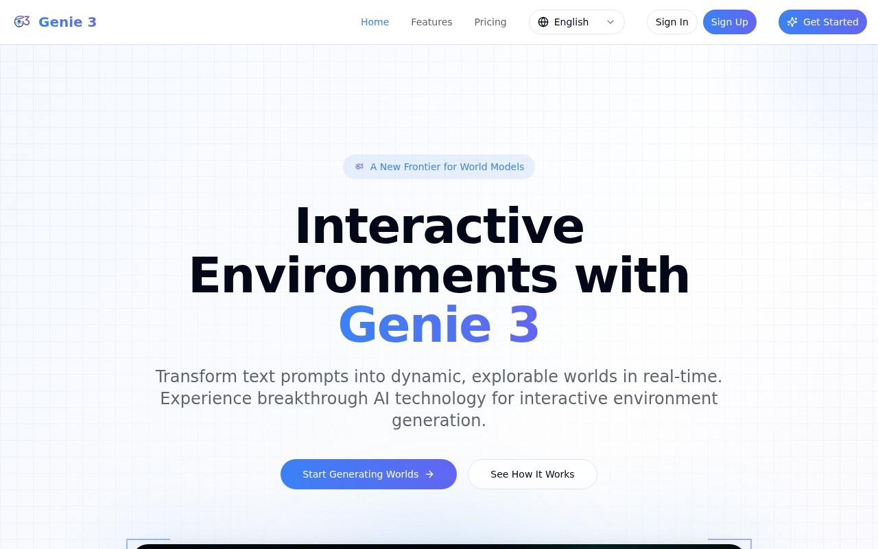 Genie 3官网截图