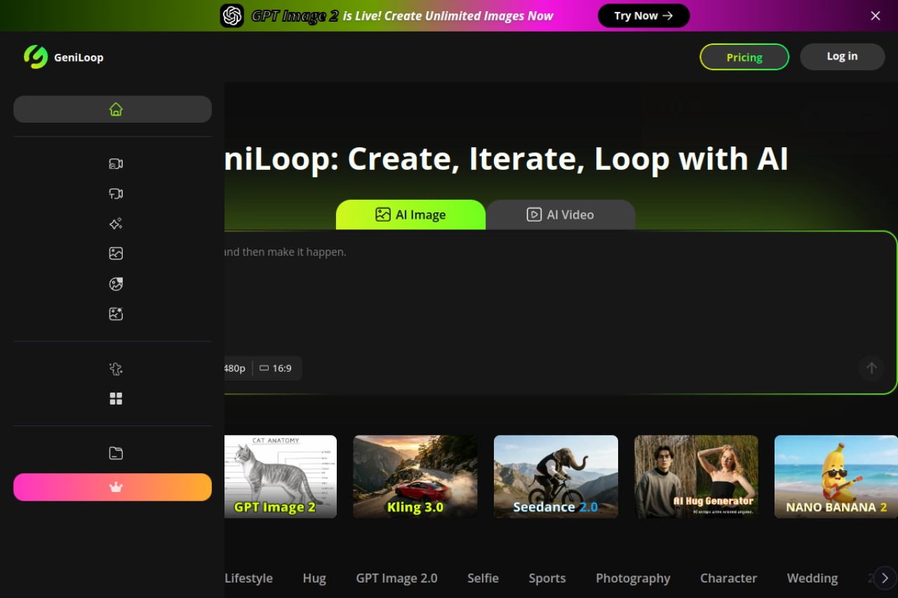 GeniLoop: All-in-one AI image & Video Generator官网截图