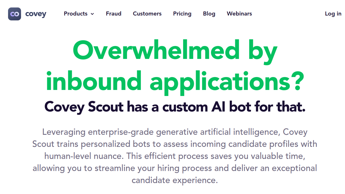 Covey Scout官网截图