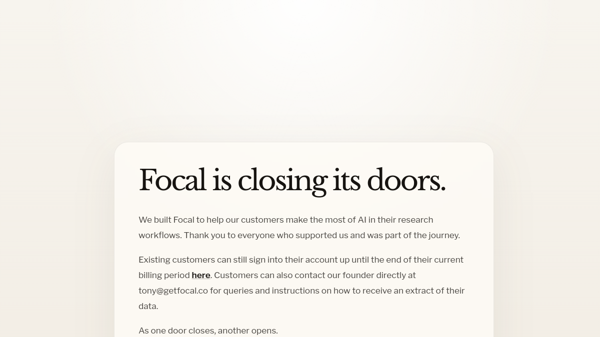 Focal官网截图