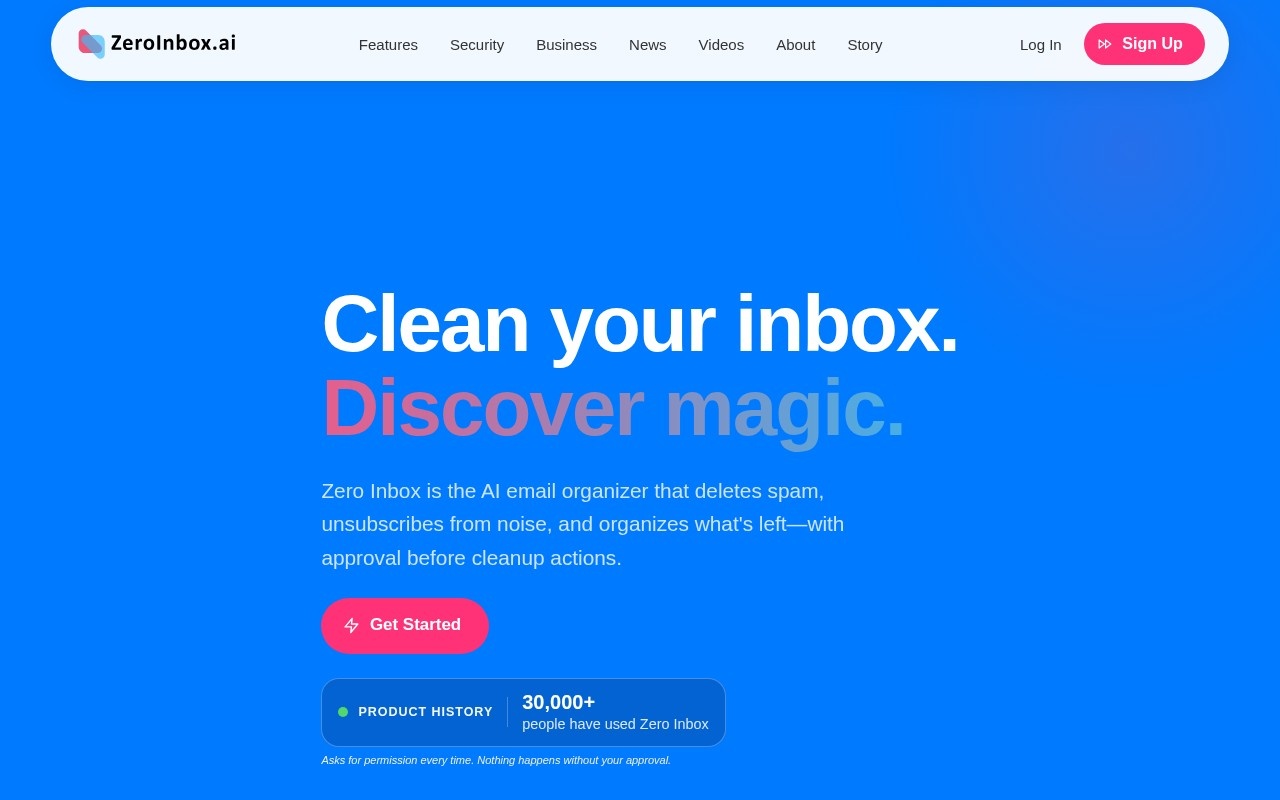 Inbox Zero AI官网截图
